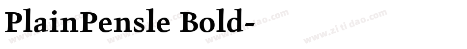 PlainPensle Bold字体转换
